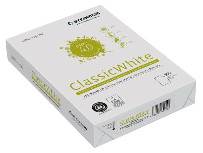 Steinbeis Recyclingpapier DIN-A4 (80g/qm) Weiß 500 Blat